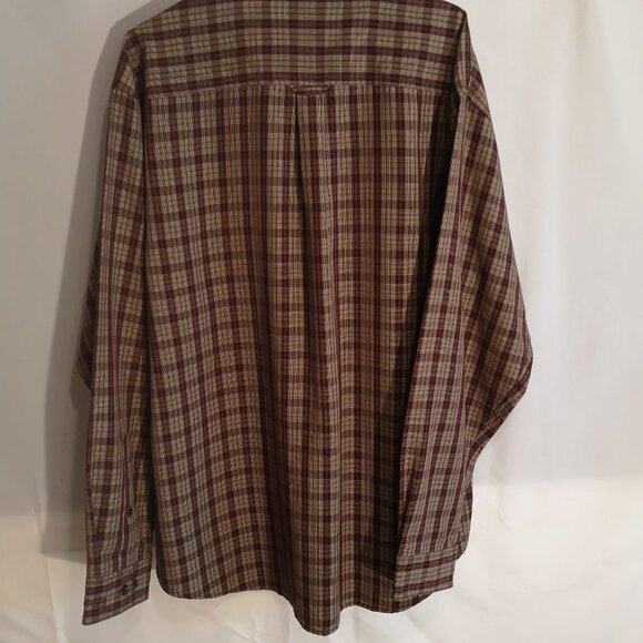 Columbia Men's Size XL Brown & Beige XEO Loose Fit Dress / Casual Shirt - Picture 2 of 7